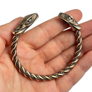 Jörmungandr, Viking Bracelet, snake, serpent, bronze