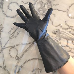 Gants d'escrime en cuir noir