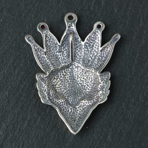 FEUERVOGEL, Silberanhänger mit Granaten, Ag 925 12g