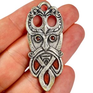 ÓDIN - pendant zinc antique silver, enamel