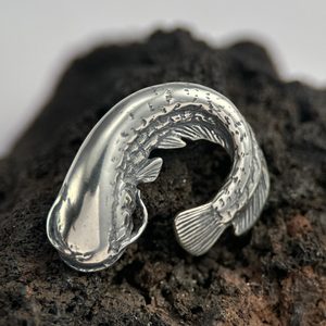 WELS, Silber-Anhänger zum Angeln, Ag 925