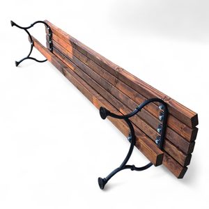 Chateau park seat, cast iron Art Nouveau