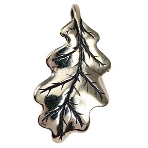 Feuille de chêne, pendentif, argent 925