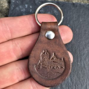MEDIEVAL CASTLE, key ring, leather