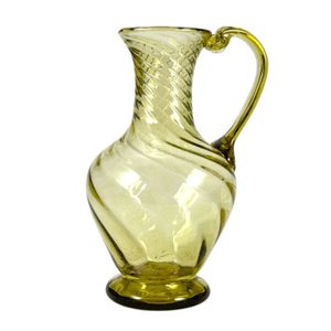 VERONA - jug, medieval green glass