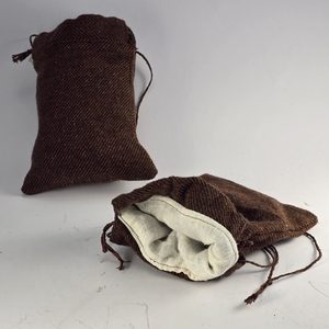 Medieval woollen bag lined with linen