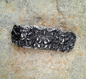 FAUN, Pewter Barrette Hair Clip Clasp