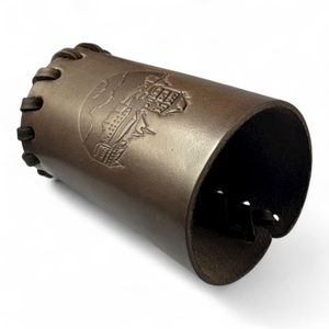Leather cup for dice brown