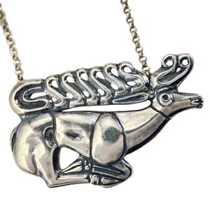 Scythian Stag - necklace, sterling silver
