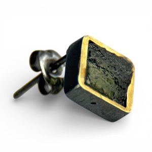 SILVANIA, moldavite, silver earrings, Ag 925/1000