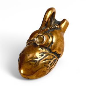 HUMAN HEART, bronze pendant
