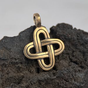 SIMPLE KNOT, bronze pendant