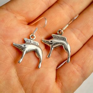 Sanglier, boucles d'oreilles, argent