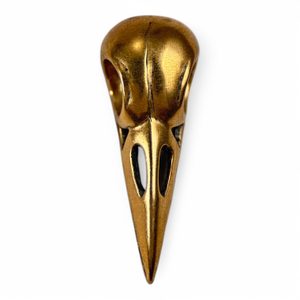 SKULL OF A CROW, bronze pendant