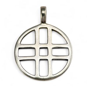 DOUBLE CROSS, silver pendant