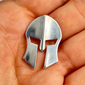Casque spartiate, pendentif en argent