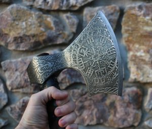 FENRIR, etched Viking Axe