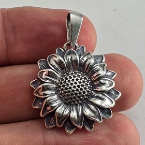 Sunflower, pendant, silver 925/1000, 15g
