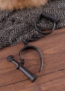 Forged medieval handcuffs