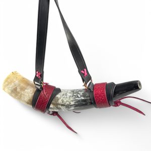 TROUBLE Corne avec charnière en cuir de luxe 38 cm