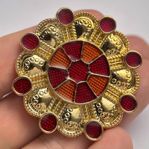 Boucle lombarde / broche, bronze, XVIe siècle