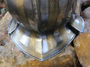 Sturmhaube / Burgonet - luxury etched helmet