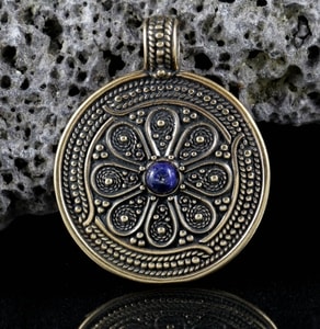 VESNA, PENDENTIF SLAVE, BRONZE LAPIS LAZULI - OBJETS EN BRONZE{% if kategorie.adresa_nazvy[0] != zbozi.kategorie.nazev %} - BIJOUTERIE{% endif %}