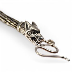 Fenrir - silver necklace, Viking knit, Ag 925/1000 50g