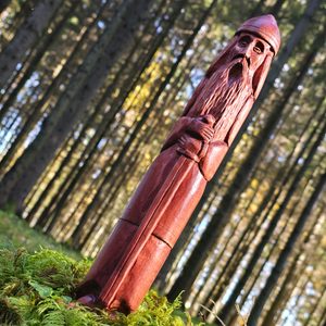 PERUN, Slavic God, carved statue