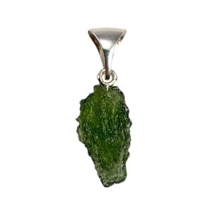 Moldavite - tektite from Bohemia, silver pendant