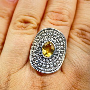 LEMONA, ring, citrine silver 925/1000