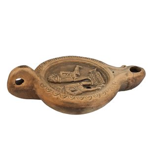 OIL LAMP, gladiator's duel, lantern