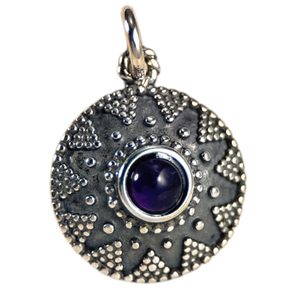 ISOLDA, amethyst, silver pendant