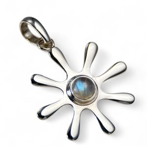 STELLA, silver pendant, rainbow moonstone Ag 925/1000