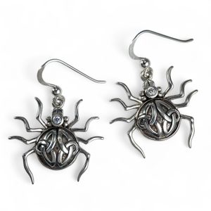 Spider Silver Earrings
