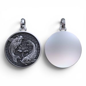 Anhänger japanischer Koi Karpfen, Silber 925, 15g