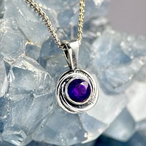 ORCHIDEA, pendentif en argent, améthyste Ag 925/1000