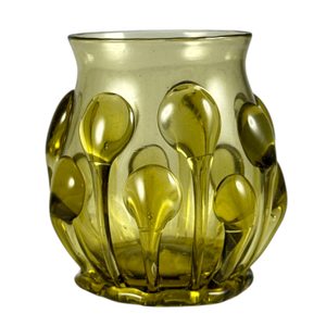 MEDIEVAL GOBLET - BOHEMIA, green forest glass
