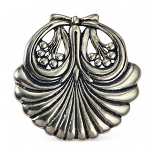 SHELL, Prague Art Nouveau, silver pendant