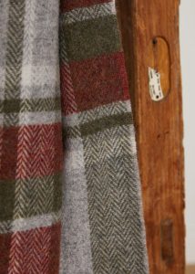 Irish Scarf, Foxford Rust and Green Tartan