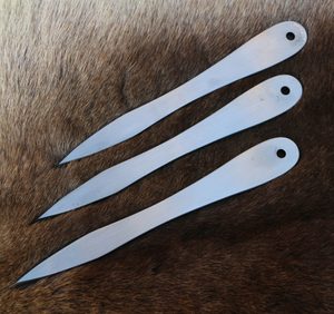 ARROW THROWING KNIVES 8mm, set of 3 polished