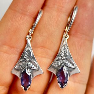 SHAMROCK, earrings, silver, ijolit