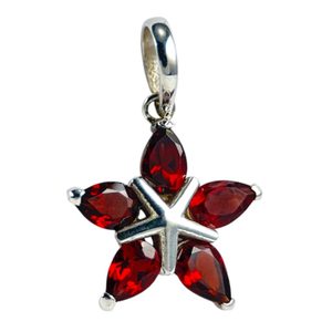 ERYDA, silver pendant, garnet Ag 925/1000