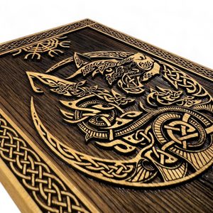 Celtic wolf, wooden wall picture 21x30cm