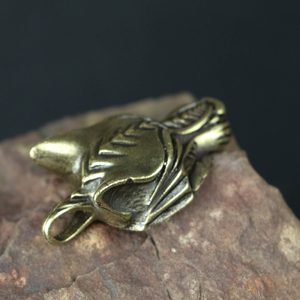 WARG Norse Wolf Viking Pendant, zinc antique brass