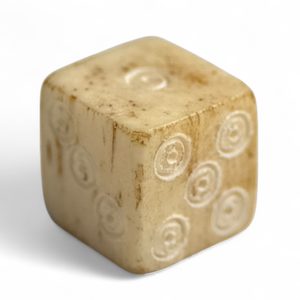 Dés romains en os - jaune
