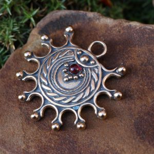 DEVANA, Slavic solar pendant, bronze