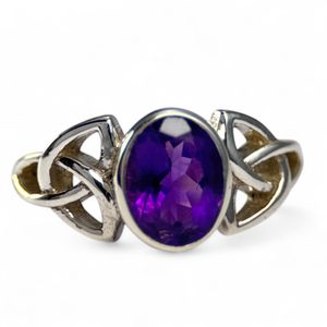 CELTIC KNOT, ring, amethyst silver 925/1000