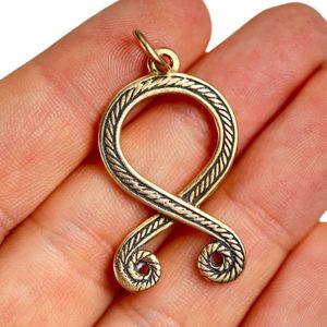 TROLL CROSS, Odal Rune, pendant, bronze