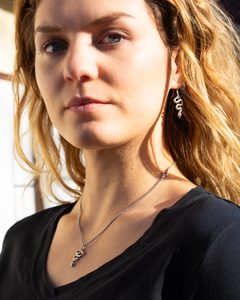 SERPENT - set boucles d'oreilles et pendentif en argent